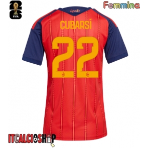Spagna Pau Cubarsi #22 Prima Maglia Femmina Mondiali 2026 Manica Corta